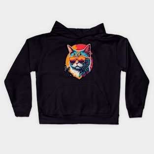 Cool Cat Kitten Lover Kids Hoodie